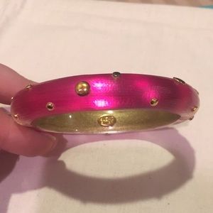 💗NWT Alexis Bittar Fuchsia Gold Lucite Bracelet💗